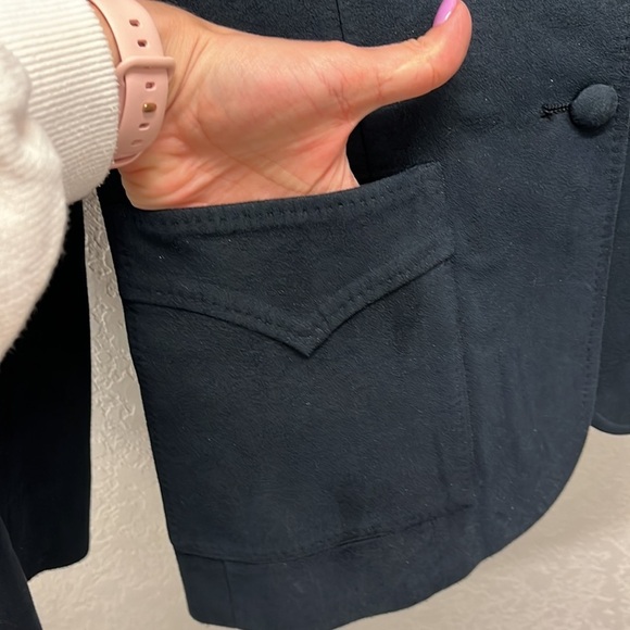 Vintage LeBaron California Navy Suede Blazer - Picture 6 of 9
